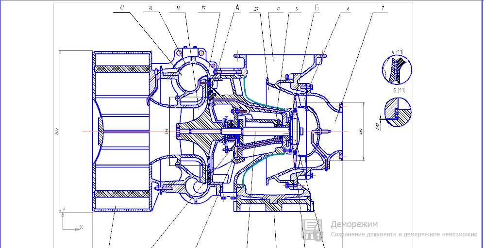 Чертеж Расчет турбокомпрессора для наддува СДВС. Чертеж Турбокомпрессора ТPL 77-B11