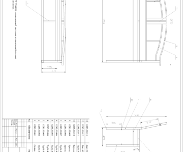 Чертеж Каркас скамейки металлический сварной