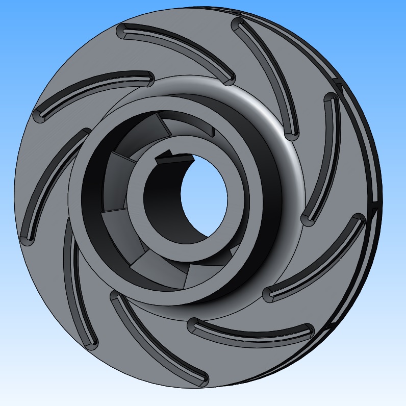 3D модель Колесо рабочее конденсатного насоса КН 50-55