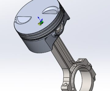 3D модель Поршень с шатуном (двигатель GM LS3)