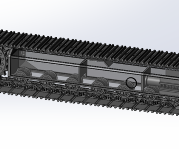 3D модель Гусеничный привод экскаватора Doosan