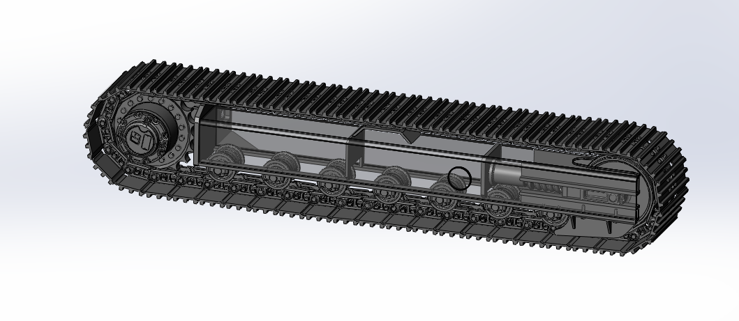 3D модель Гусеничный привод экскаватора Doosan