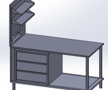 3D модель Верстак с тумбой