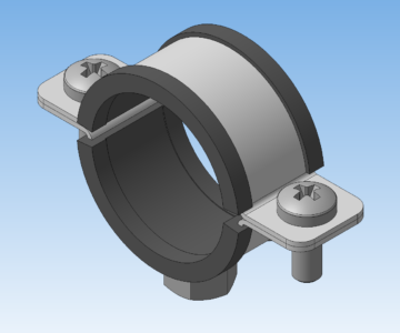 3D модель Трубный (сантехнический) хомут