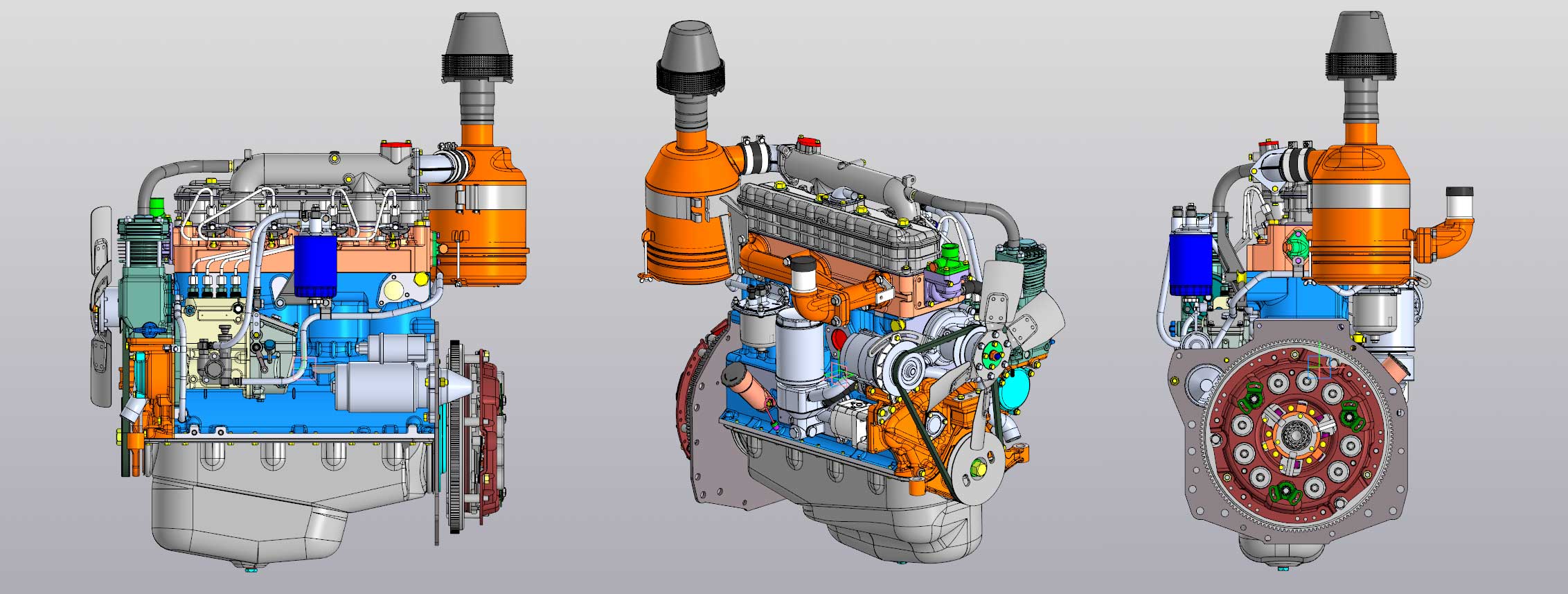 3D модель Двигатель Д-243 ММЗ