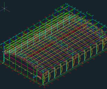 3D модель Крытый каток металлокаркас