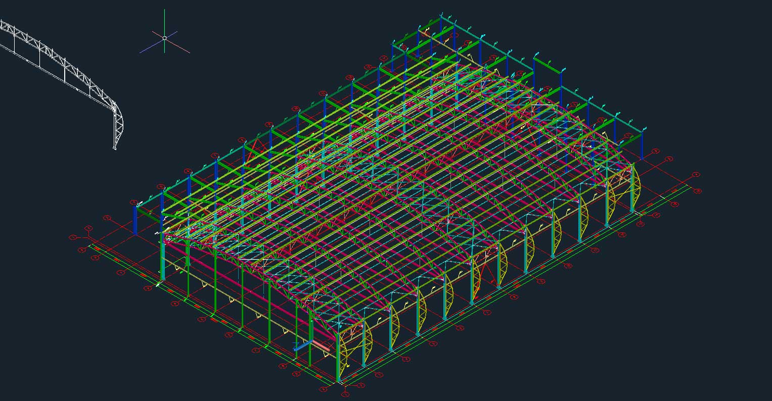 3D модель Крытый каток металлокаркас