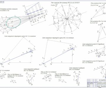 Чертеж Проектирование и исследование Кривошипно-ползунного механизма рабочей машины