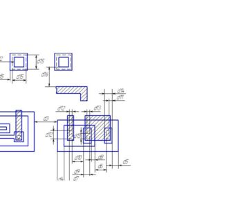 Чертеж Разработка эскиза топологии ИМС (интегральной микросхемы)