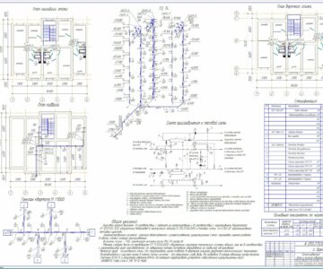 Чертеж Теплоснабжение дома и жилого квартала