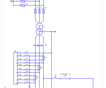 Чертеж Схема мачтовой трансформаторной подстанции 160 кВт