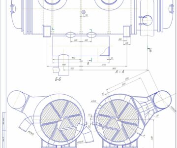 Чертеж Проектирование подогревателя ПСГ-2300