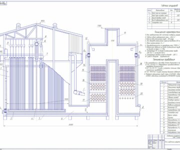 Чертеж Чертеж печи первичного риформина природного газа