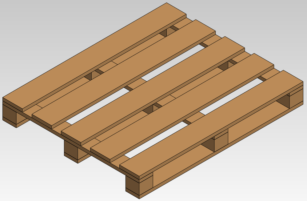 3D модель Европоддоны для упаковки продукции