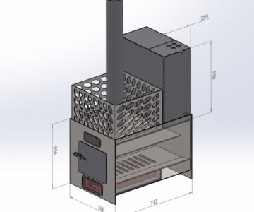 3D модель Печь для бани из листа 6 мм