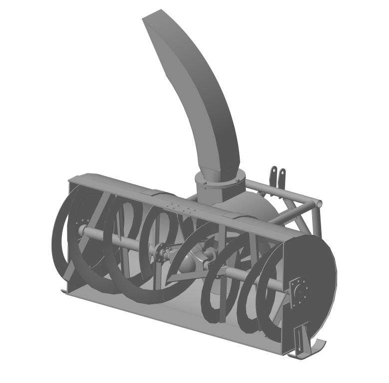 3D модель 3D Ротор снегоуборочный