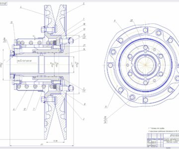 Чертеж Технология ремонта вариатора зерноуборочного комбайна КЗС-7 “Палесье” в ОАО «Оршанский райагросервис»