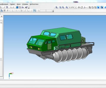 3D модель Шнекоход (Болотоход)