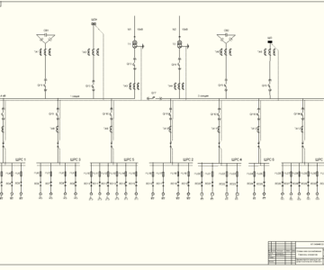 Чертеж Электроснабжение деревообрабатывающего цеха домостроительного комбината