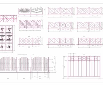 Чертеж Ограждение. Решетки.
