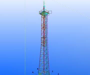 3D модель Прожекторная мачта ПМС-24