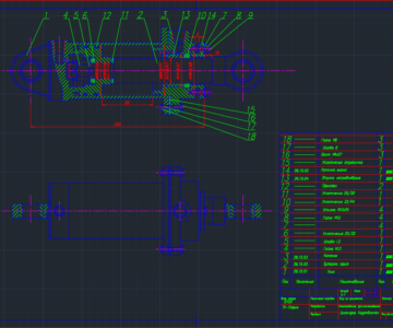 Чертеж Гидравлический цилиндр по инженерной графике