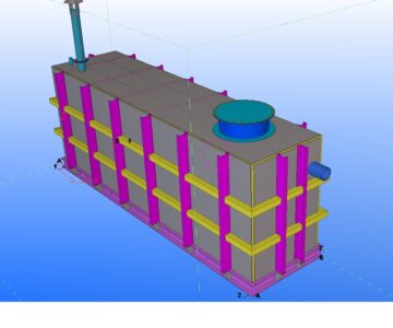 3D модель Резервуар горизонтальный V=18.5 м3