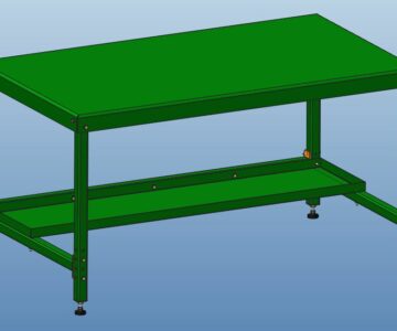 3D модель Стол ОТК металлический