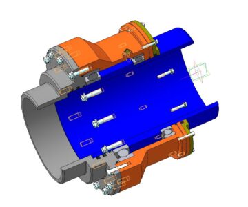 3D модель Вертлюг трубопровода внутренним диаметром 250 мм