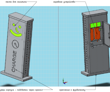 3D модель Зарядная станция для электрокара