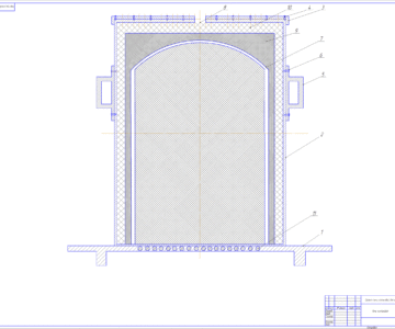 Чертеж Проект конструкции колпаковой печи для обжига мелких керамических изделий