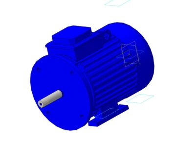 3D модель Электродвигатель АИР112М2 в КОМПАС-3D