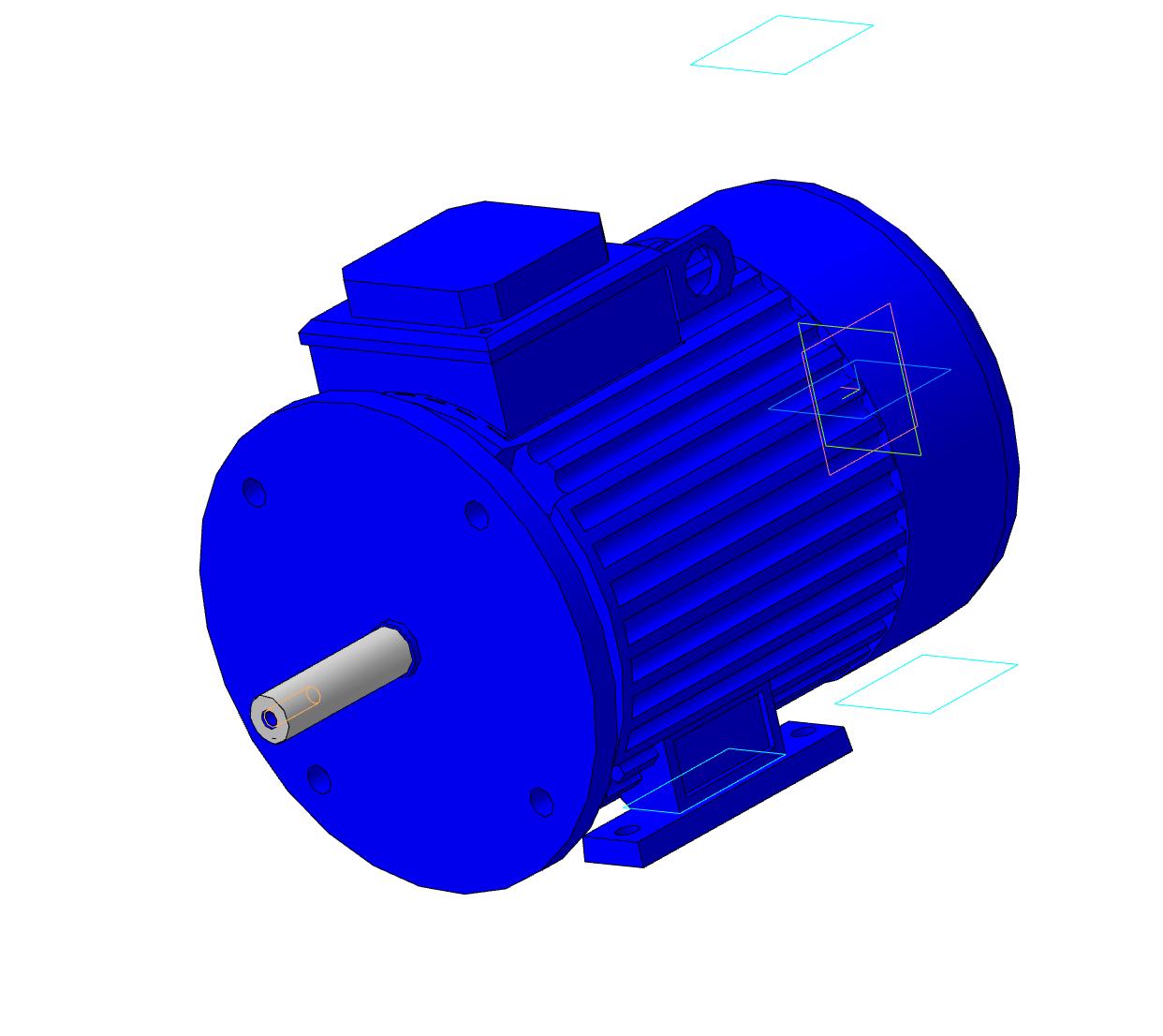 3D модель Электродвигатель АИР112М2 в КОМПАС-3D