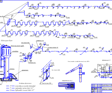 Чертеж Комплексная механизация свинарника-откормочника на 500 голов с разработкой технологической линии водоснабжения и автопоения