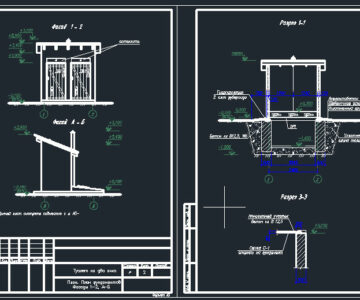 Чертеж Туалет сельский