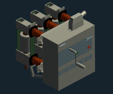 3D модель Вакуумный выключатель SIEMENS 3AH5