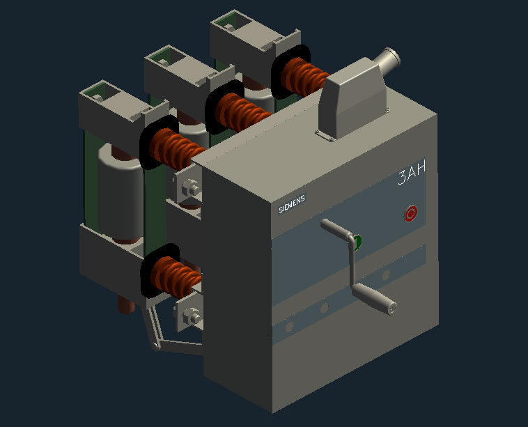 3D модель Вакуумный выключатель SIEMENS 3AH5