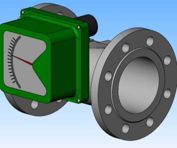 3D модель Ротаметр ЭМИС-МЕТА 215-Г-080А-Ж-Н-1,6-100-4,0-ГП