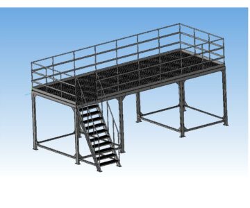 3D модель Площадка обслуживания изделий на высоте до 2100 мм