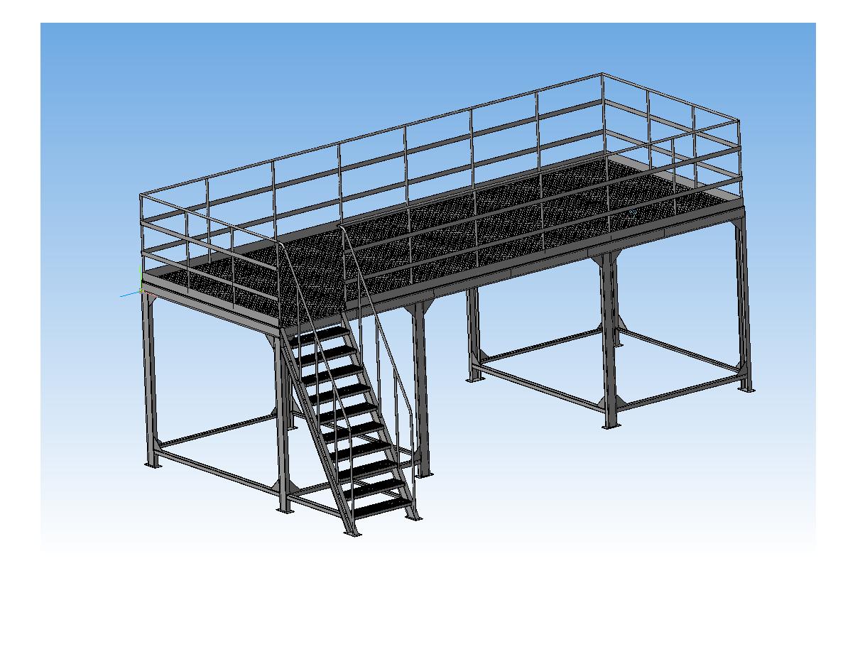 3D модель Площадка обслуживания изделий на высоте до 2100 мм