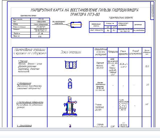 Чертеж Разработка технологического процесса ремонта детали