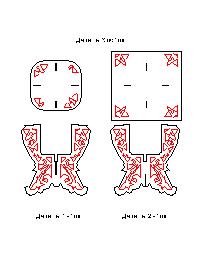 Чертеж Подставка 314 х 314 х 326 (мм)