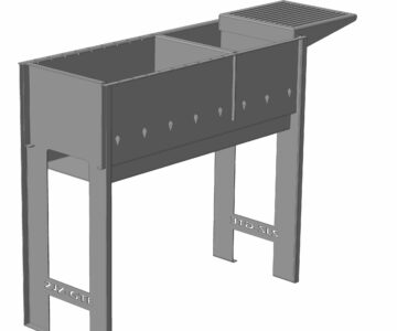3D модель Мангал стационарный разборный