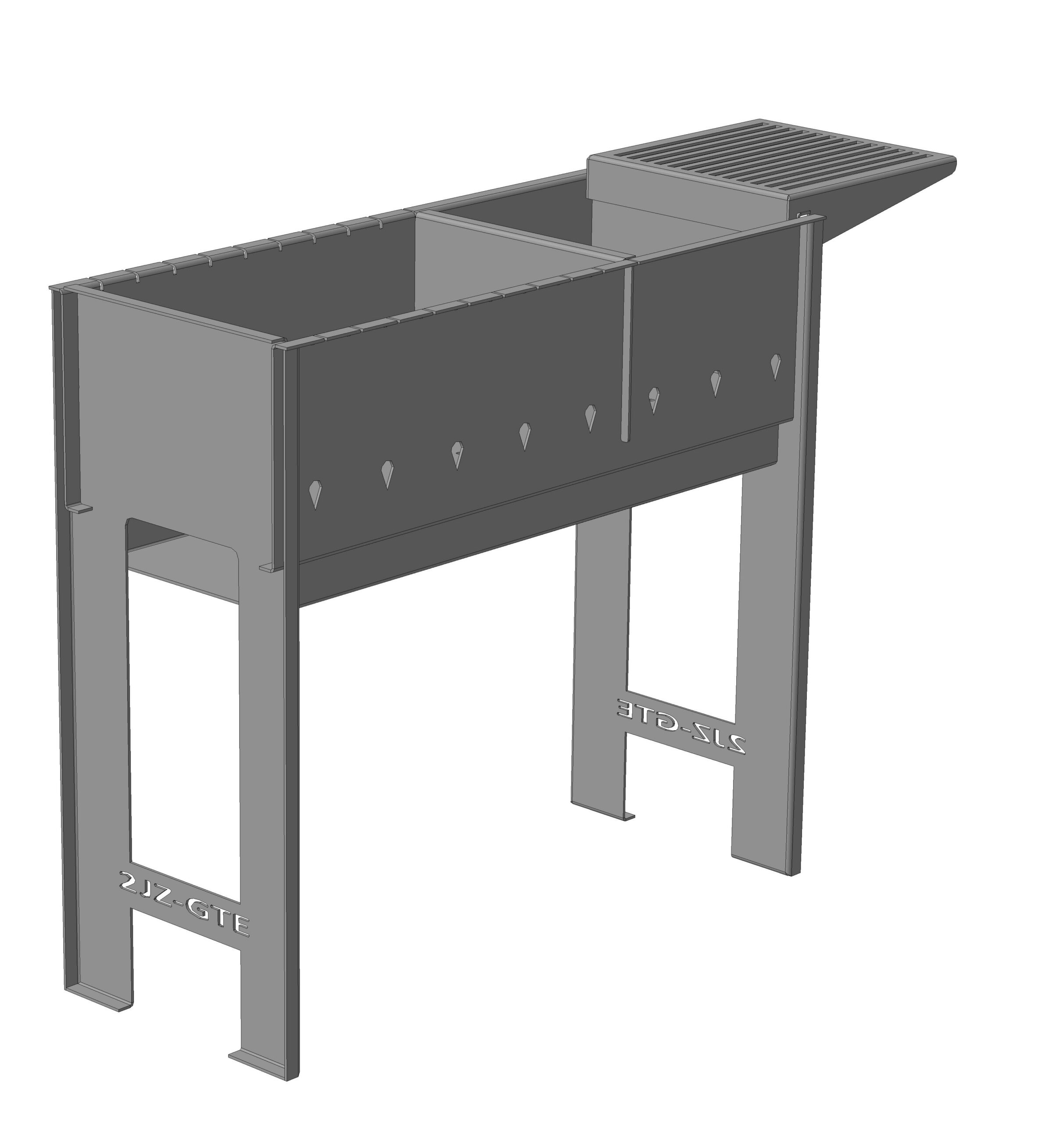 3D модель Мангал стационарный разборный