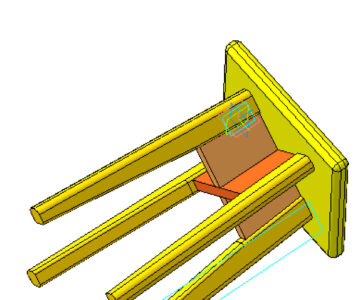 3D модель табурет 4 ножки