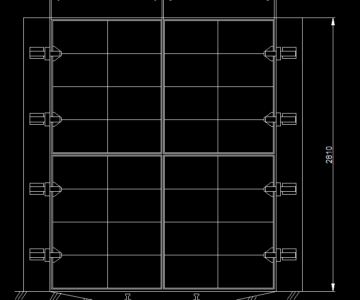 Чертеж Чертеж створки ворот (2310х2810)