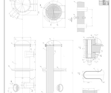 Чертеж Теплообменник для нагревания хлорбензола 28 т/ч