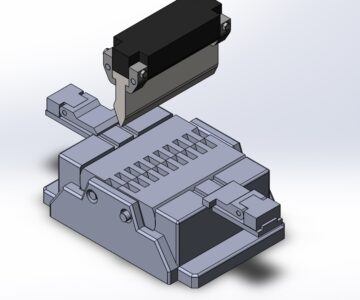 3D модель Универсальный штамп для V – образной гибки с подвижной матрицей.