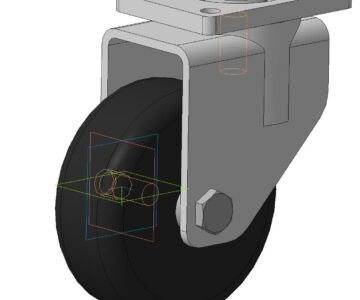 3D модель Колесо поворотное 125мм