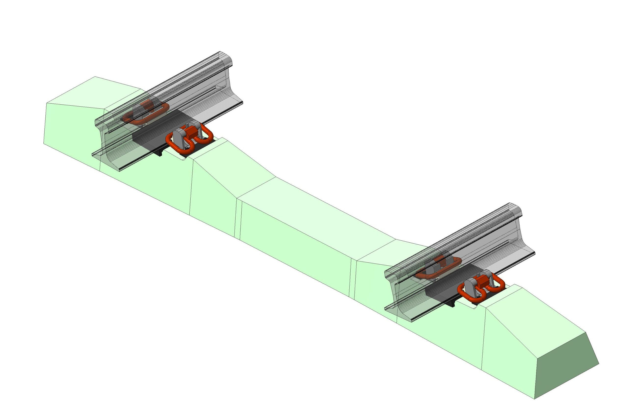 3D модель Рельсовое скрепление типа АРС в сборе
